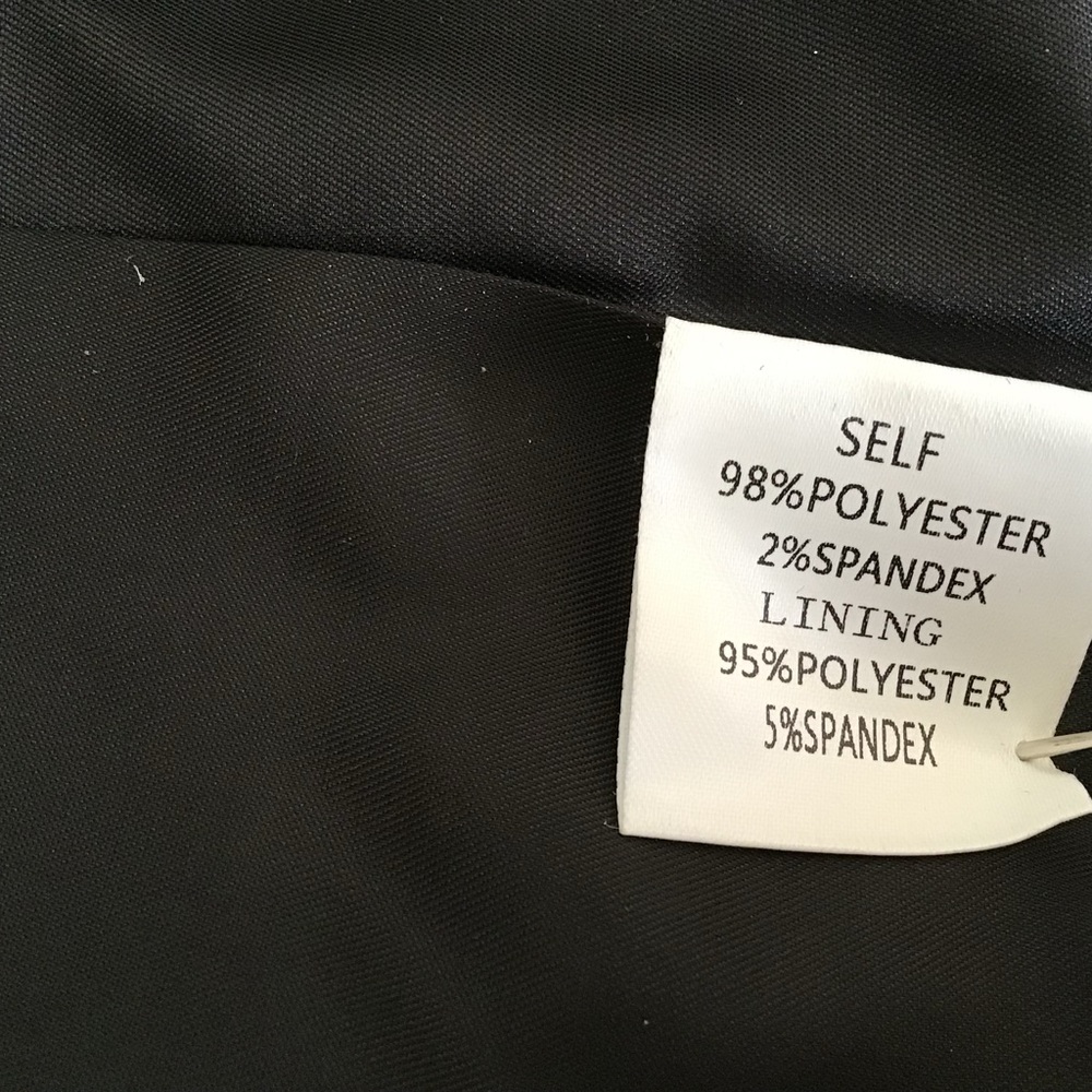 BLACK FAUX LEATHER JACKET, NWT, size Xlg. Fringed front and back - Picture 4 of 11
